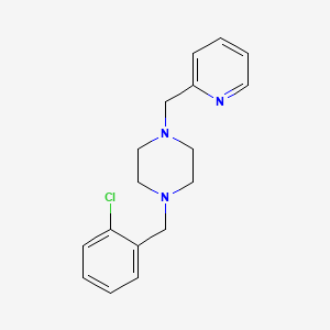 molecular formula C17H20ClN3 B5633328 1-(2-CHLOROBENZYL)-4-(2-PYRIDYLMETHYL)PIPERAZINE 
