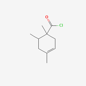 1,4,6-Trimethylcyclohex-3-ene-1-carbonyl chloride
