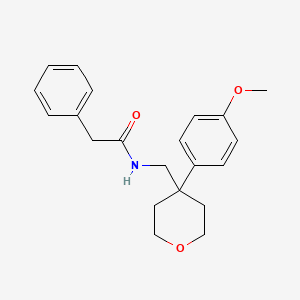 molecular formula C21H25NO3 B5633431 N-{[4-(4-METHOXYPHENYL)OXAN-4-YL]METHYL}-2-PHENYLACETAMIDE 
