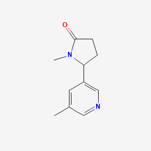 molecular formula C11H14N2O B563344 1-Methyl-5-(5-methylpyridin-3-yl)pyrrolidin-2-one CAS No. 1076198-50-9