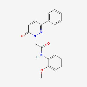 molecular formula C19H17N3O3 B5633604 N-(2-methoxyphenyl)-2-(6-oxo-3-phenylpyridazin-1(6H)-yl)acetamide 