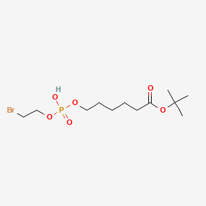molecular formula C12H24BrO6P B563385 tert-Butyl 6-[O-(2-Bromoethyl)phosphoryl)hydroxyhexanoate CAS No. 73839-25-5