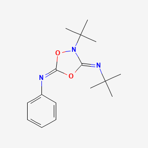 molecular formula C16H23N3O2 B563391 (3Z,5E)-N~3~,2-Di-tert-butyl-N~5~-phenyl-1,4,2-dioxazolidine-3,5-diimine CAS No. 19656-64-5