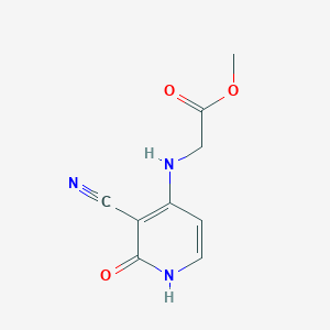 molecular formula C9H9N3O3 B5633924 methyl N-(3-cyano-2-oxo-1,2-dihydro-4-pyridinyl)glycinate 