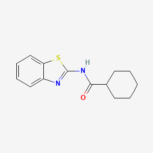 molecular formula C14H16N2OS B5634033 N-(1,3-benzothiazol-2-yl)cyclohexanecarboxamide 