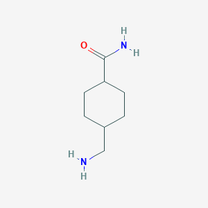 molecular formula C8H16N2O B056341 trans-4-(Aminomethyl)cyclohexanecarboxamide CAS No. 121487-82-9