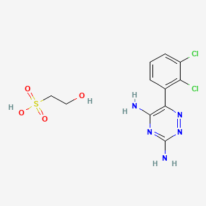molecular formula C11H13Cl2N5O4S B563414 Lamotrigine isethionate CAS No. 113170-86-8