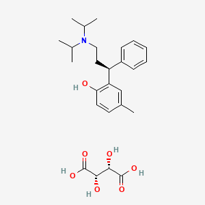 Phenol, 2-[3-[bis(1-methylethyl)amino]-1-phenylpropyl]-4-methyl-, (S)-,[S-(R*,R*)]-2,3-dihydroxybutanedioate (1:1) (salt)