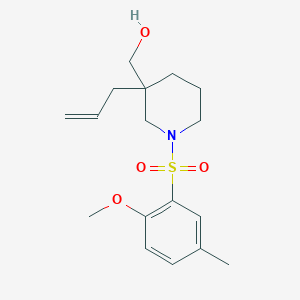 molecular formula C17H25NO4S B5634229 {3-allyl-1-[(2-methoxy-5-methylphenyl)sulfonyl]-3-piperidinyl}methanol 
