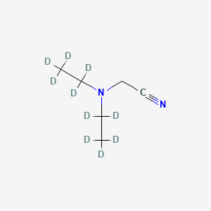 molecular formula C6H12N2 B563424 2-(Diethylamino)acetonitrile-d10 CAS No. 1189698-86-9