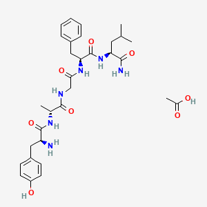molecular formula C31H44N6O8 B563427 D-ALA-2-LEUCINE ENKEPHALINAMIDE ACETATE CAS No. 100929-55-3