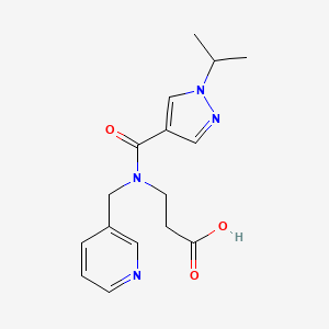 molecular formula C16H20N4O3 B5634341 N-[(1-isopropyl-1H-pyrazol-4-yl)carbonyl]-N-(3-pyridinylmethyl)-beta-alanine 