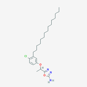 1,3,4-Oxadiazol-2-amine, 5-(1-(4-chloro-3-pentadecylphenoxy)ethyl)-