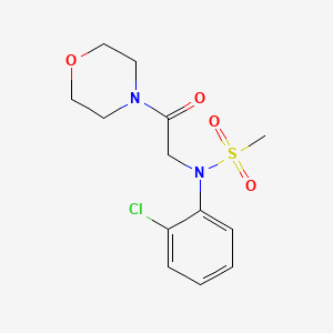 molecular formula C13H17ClN2O4S B5634463 N-(2-chlorophenyl)-N-(2-morpholin-4-yl-2-oxoethyl)methanesulfonamide 