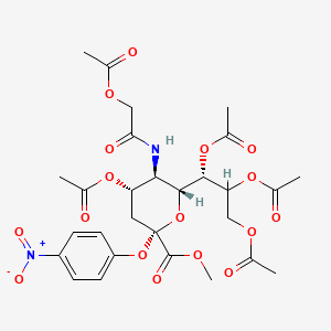 2-O-(p-Nitrophenyl)-4,7,8,9-tetra-O-acetyl-alpha-D-N-acetylglycolylneuraminic Acid Methyl Ester