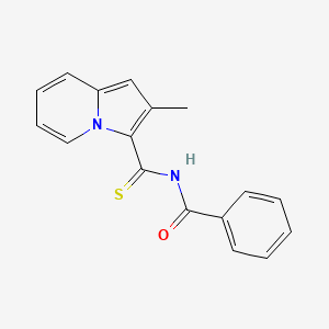 molecular formula C17H14N2OS B5634525 N-(2-methylindolizine-3-carbothioyl)benzamide 