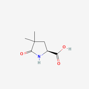 molecular formula C7H11NO3 B563458 (2S)-4,4-Dimethyl-pyroglutamic Acid CAS No. 1217832-12-6
