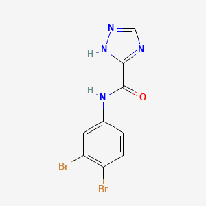 molecular formula C9H6Br2N4O B5634614 N-(3,4-dibromophenyl)-1H-1,2,4-triazole-3-carboxamide CAS No. 5316-93-8