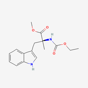 molecular formula C16H20N2O4 B563467 (S)-Methyl 2-((ethoxycarbonyl)amino)-3-(1H-indol-3-yl)-2-methylpropanoate CAS No. 1798895-24-5