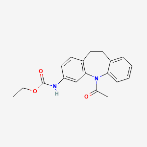 molecular formula C19H20N2O3 B5634675 ethyl N-(11-acetyl-5,6-dihydrobenzo[b][1]benzazepin-2-yl)carbamate 
