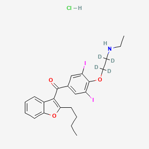 molecular formula C23H26ClI2NO3 B563477 Desethyl Amiodarone-d4 Hydrochloride CAS No. 1189960-80-2
