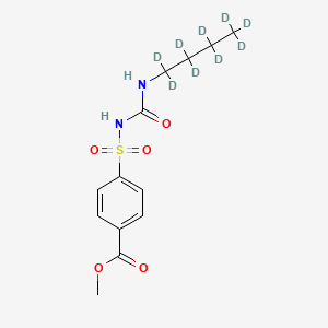 molecular formula C13H18N2O5S B563484 4-Carboxy Tolbutamide-d9 Ethyl Ester CAS No. 1185126-97-9