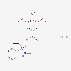 molecular formula C21H28ClNO5 B563493 2-(Methylamino)-2-phenylbutyl 3,4,5-trimethoxybenzoate hydrochloride CAS No. 294882-33-0