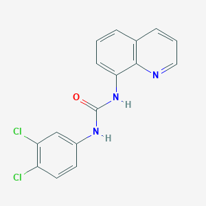 molecular formula C16H11Cl2N3O B5635053 1-(3,4-DICHLOROPHENYL)-3-(QUINOLIN-8-YL)UREA 