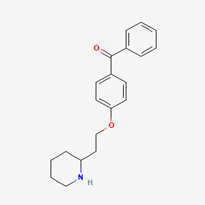 molecular formula C20H23NO2 B563509 4-(2-Piperidylethoxy)benzophenone CAS No. 102156-42-3