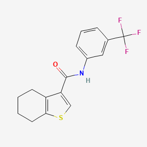 molecular formula C16H14F3NOS B5635102 N-[3-(trifluoromethyl)phenyl]-4,5,6,7-tetrahydro-1-benzothiophene-3-carboxamide 
