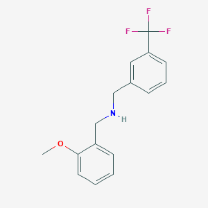 molecular formula C16H16F3NO B5635138 N-(2-METHOXYBENZYL)-N-[3-(TRIFLUOROMETHYL)BENZYL]AMINE 