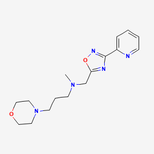 molecular formula C16H23N5O2 B5635164 N-methyl-3-morpholin-4-yl-N-[(3-pyridin-2-yl-1,2,4-oxadiazol-5-yl)methyl]propan-1-amine 