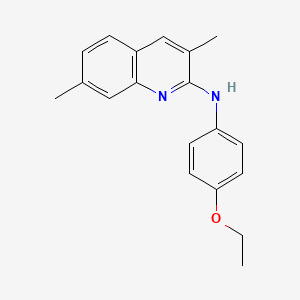 molecular formula C19H20N2O B5635195 N-(4-ethoxyphenyl)-3,7-dimethylquinolin-2-amine 