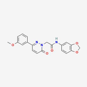 molecular formula C20H17N3O5 B5635228 N-(1,3-benzodioxol-5-yl)-2-[3-(3-methoxyphenyl)-6-oxopyridazin-1(6H)-yl]acetamide 