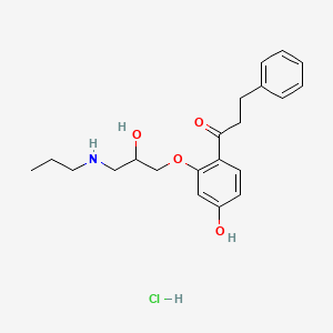 molecular formula C21H28ClNO4 B563527 4-Hydroxy Propafenone Hydrochloride CAS No. 86383-31-5