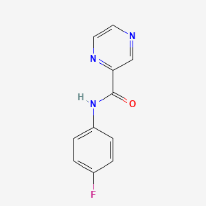 molecular formula C11H8FN3O B5635347 N-(4-fluorophenyl)pyrazine-2-carboxamide 