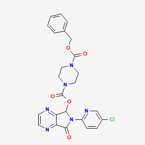molecular formula C24H21ClN6O5 B563536 1-Benzyl 4-[6-(5-Chloropyridin-2-yl)-7-oxo-6,7-dihydro-5H-pyrrolo[3,4-b]pyrazin-5-yl]piperazine-1,4-dicarboxylate CAS No. 1076198-91-8
