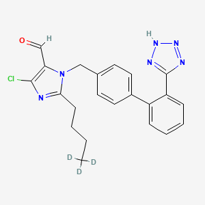 molecular formula C22H21ClN6O B563537 Losartan Carboxaldehyde-d3 CAS No. 1184999-26-5
