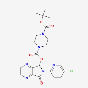 molecular formula C21H23ClN6O5 B563538 N-Boc-N-desmethyl Zopiclone CAS No. 1076199-62-6