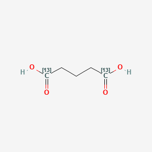 molecular formula C5H8O4 B563539 (1,5-13C2)pentanedioic acid CAS No. 1185108-16-0