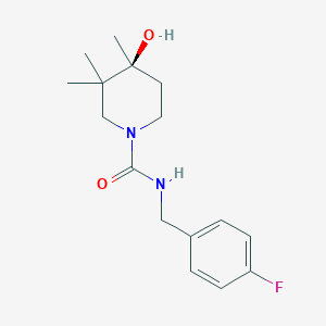molecular formula C16H23FN2O2 B5635540 (4S)-N-[(4-fluorophenyl)methyl]-4-hydroxy-3,3,4-trimethylpiperidine-1-carboxamide 