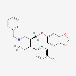 molecular formula C26H26FNO3 B563562 trans N-Benzyl Paroxetine-d4 CAS No. 1217614-37-3