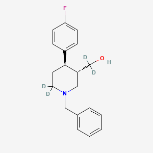 molecular formula C19H22FNO B563564 trans 1-Benzyl-4-(4-fluorophenyl)-3-piperidinemethanol-d4 CAS No. 1217676-35-1