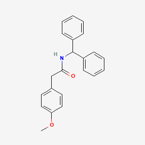 molecular formula C22H21NO2 B5635642 N-benzhydryl-2-(4-methoxyphenyl)acetamide 