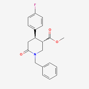 molecular formula C20H20FNO3 B563565 trans 1-Benzyl-4-(4-fluorophenyl)-6-oxopiperidine-3-carboxylic Acid Methyl Ester CAS No. 612095-72-4
