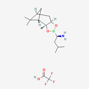 molecular formula C17H29BF3NO4 B563573 (R)-BoroLeu-(+)-Pinanediol trifluoroacetate CAS No. 179324-87-9