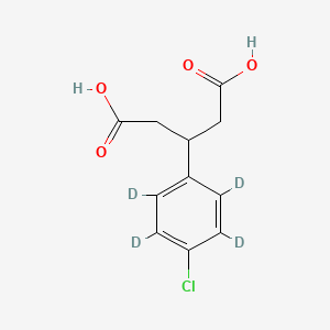 molecular formula C11H11ClO4 B563575 3-(4-Chlorophenyl)glutaric Acid-d4 CAS No. 1189874-68-7