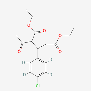 molecular formula C17H21ClO5 B563576 Diethyl 2-Aceto-3-(4-chlorophenyl-d4)glutarate CAS No. 1189724-35-3