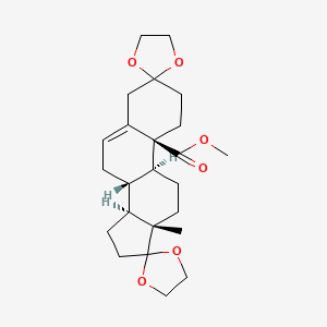 molecular formula C24H34O6 B563579 Methyl 3,3,17,17-Bis(ethylenedioxy)androst-5-en-19-oate CAS No. 5696-45-7