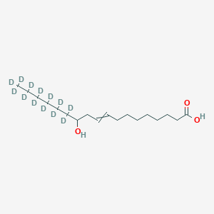 molecular formula C18H34O3 B563585 13,13,14,14,15,15,16,16,17,17,18,18,18-tridecadeuterio-12-hydroxyoctadec-9-enoic acid CAS No. 1185241-50-2